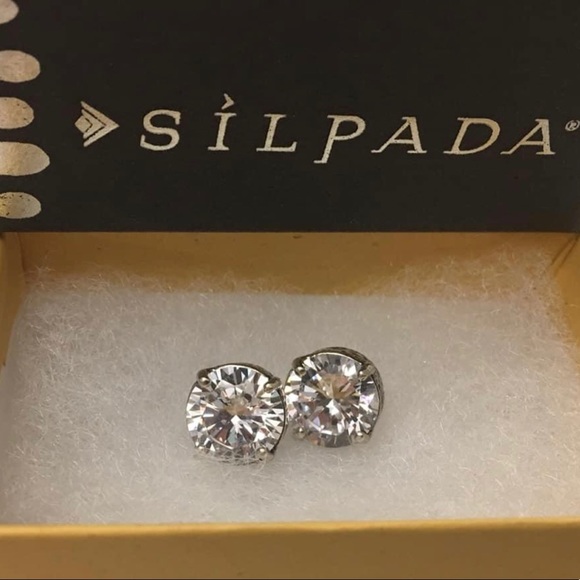 Silpada P2381 Crown Jewel Cubic Zirconia Earrings - Picture 2 of 16